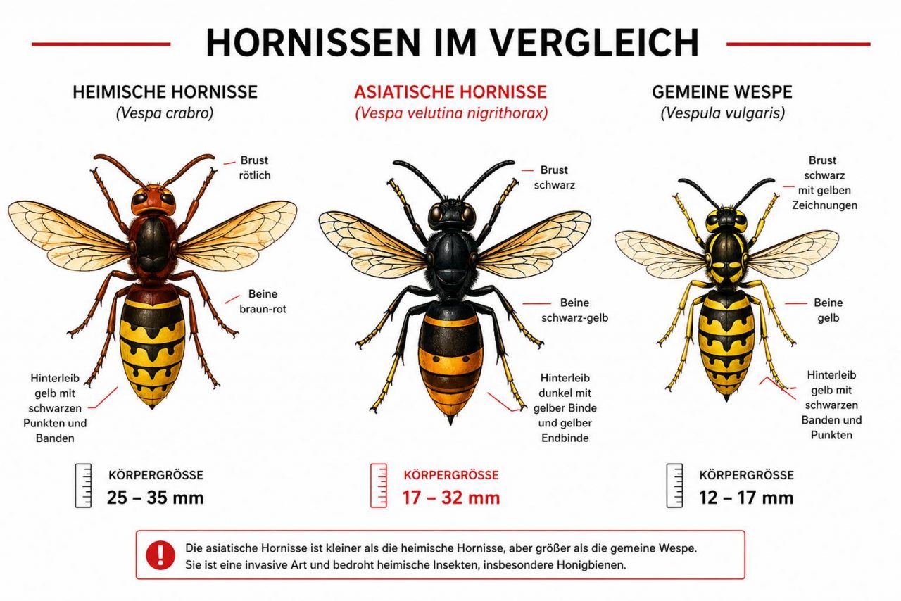 Hornissen im Vergleich